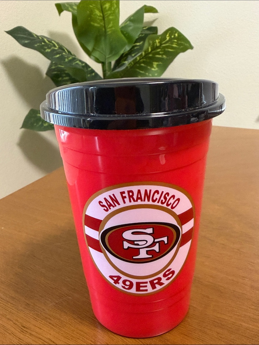 49ers Red Travel Cup with Black Lid